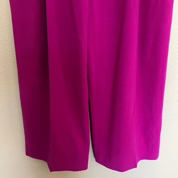 Magenta Wide Leg Trouser Pants - Picture 3 of 9